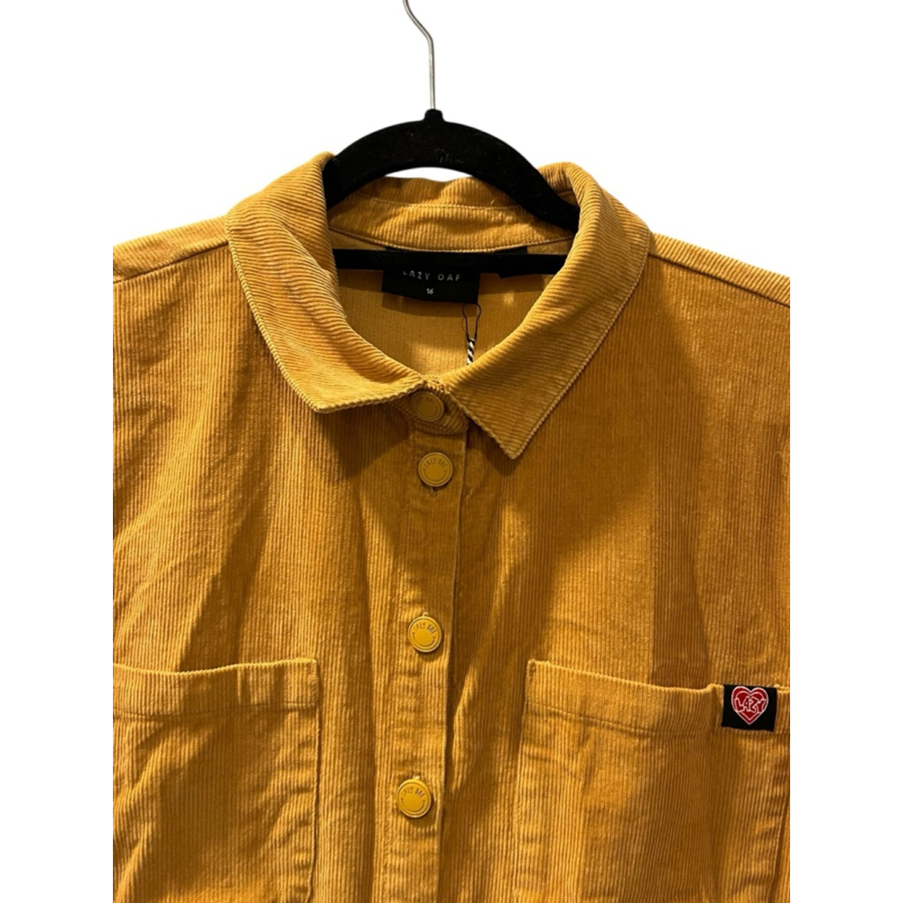 Lazy Oaf NWT Boilersuit Corduroy Jumpsuit Orange Size 16 Women's Long Sleeve - Picture 5 of 11